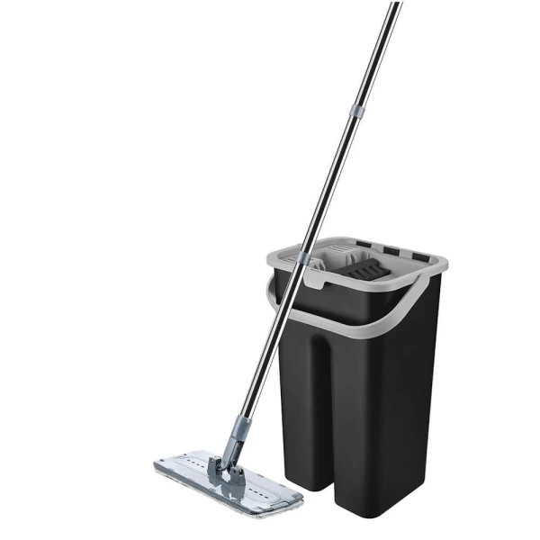 Proff Style Set cu mop Plat, 9 litri, Negru - image 1