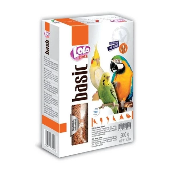 Lolo Hrana Mei natural roșu pentru păsări exotice 500gr - image 1