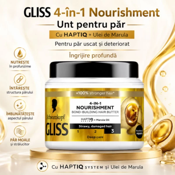 Gliss Oil Nutritive 4 в 1 маска для поврежденных волос, склонных к секущимся кончикам, 400мл - image 2