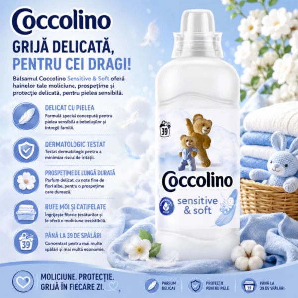 Coccolino Кондиционер для белья Sensitive 975 мл - image 2