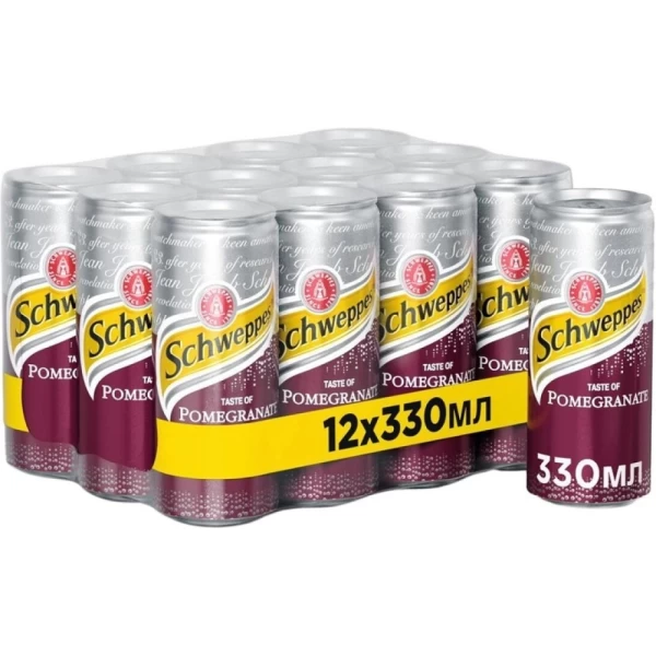 Schweppes Bautura carbogazoasa 0,33l Pomegranate can - image 2