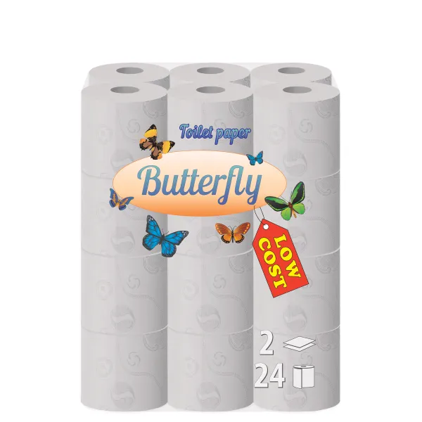 Zebra Hartie igienica 24 role, 2 straturi Butterfly - image 1