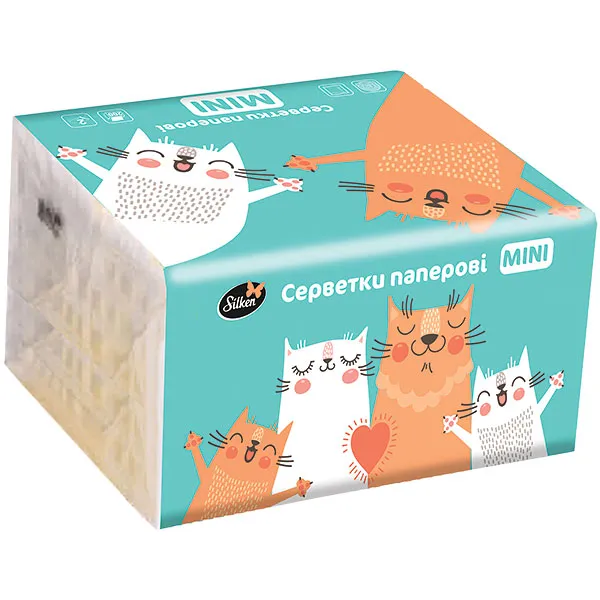 Silken MINI Coti 2 str 200 buc Servetele de masa - image 1