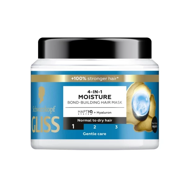 Gliss Aqua Revive Hair Repair увлажняющая маска для волос 4 в 1 для нормальных и сухих волос, 400мл - image 1