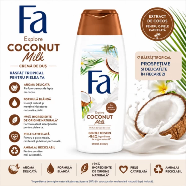 Fa Gel de dus Ccoconut Milk 400 ml - image 2