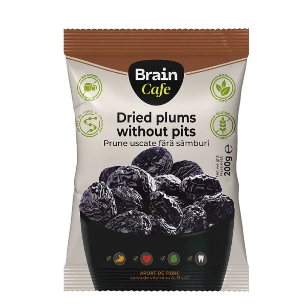 Brain Cafe Prune uscate fara simburi 200 g - image 1