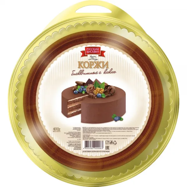 Blat pentru tort cu cacao temnii Russkii biskvit 400gr - image 1