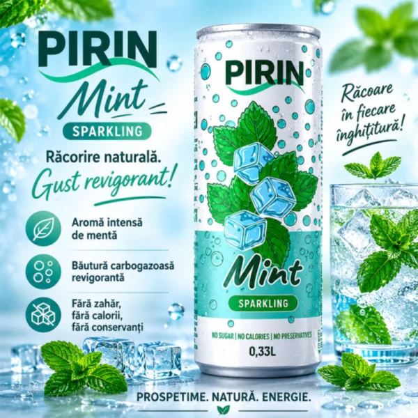 Газированная вода с ароматом мяты Pirin 0,33 л - image 2