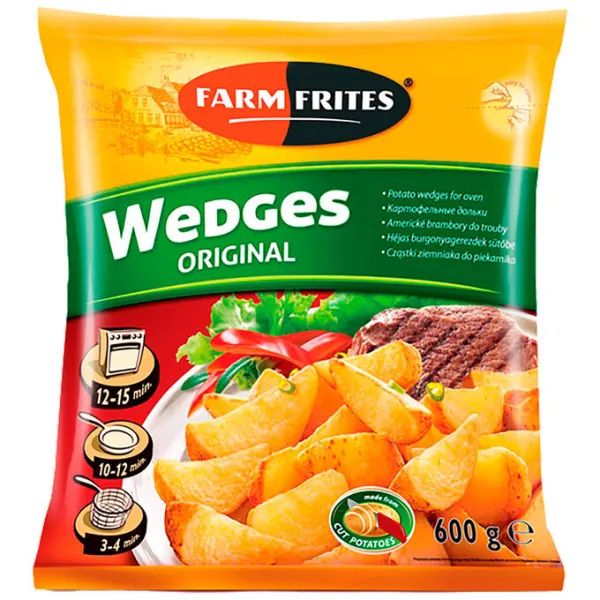 Farm Frites Cartofi Wedges 600g in coaja - image 1
