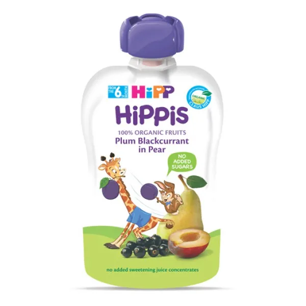 HiPP Пюре Слива, черная смородина в груше 100гр - image 1
