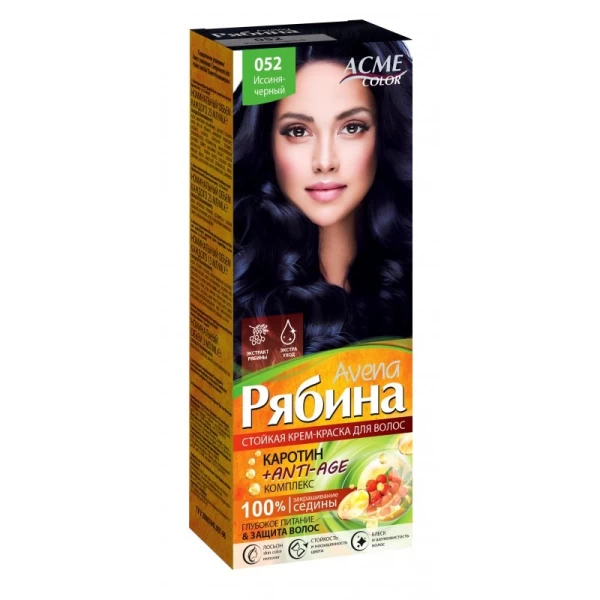 Vopsea pentru par ACME Riabina Avena, 052 - Negru-albastrui, 100 ml - image 1