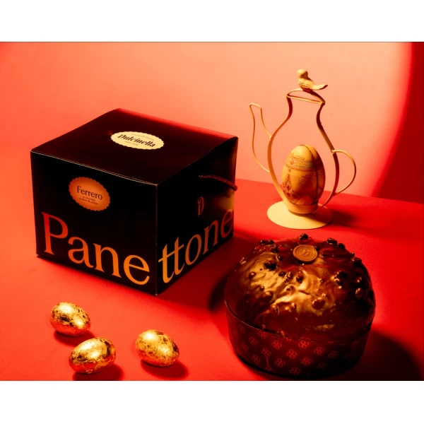 Dulcinella Панеттоне Ферреро с шоколадом и фундуком, 820г - image 1