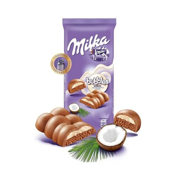 Шоколад молочный пористый Milka Bubbles 92г - image 2