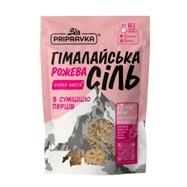 Соль гималайская розовая Супер чистая Приправка со смесью перцев 200 г - image 2