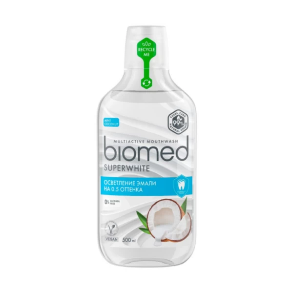 BioMed Whitening 500ml + BioMed Super White Pasta de dinti 100 ml - image 3