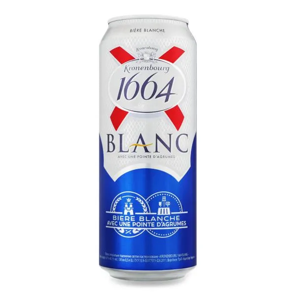 Пиво Kronenbourg 1664 Blanc 0,5 л ж/б - image 1