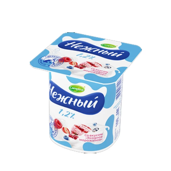 Йогурт Нежный 1.2% Ягододное мороженое 100 г - image 1