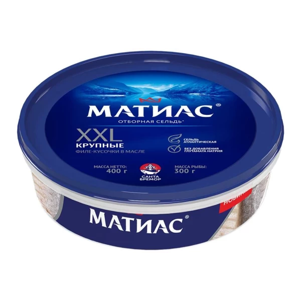 Санта Бремор Филе сельди вкусное Matias ассорти, 400 г - image 1
