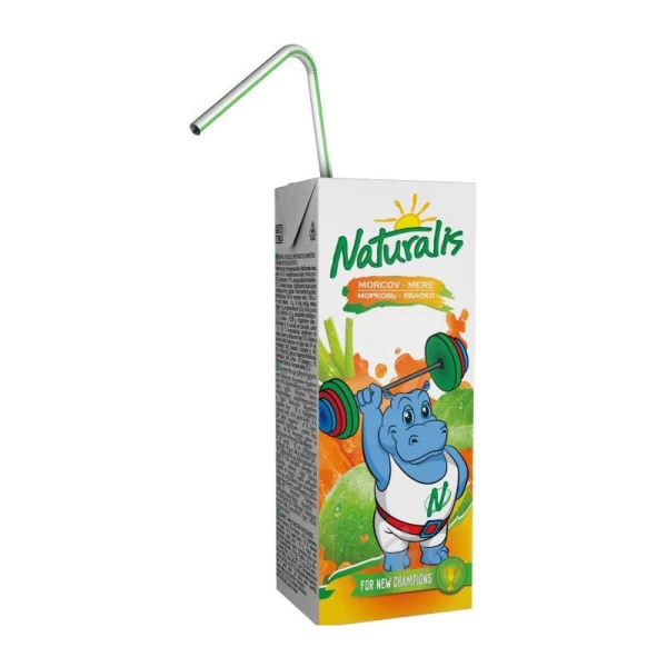 Naturalis suc de mere si morcov, 200 ml - image 2
