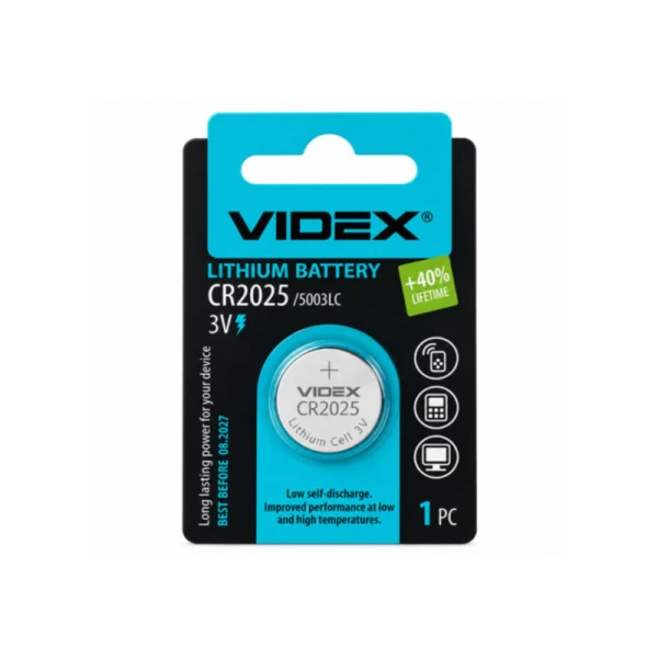Videx Baterie litiu CR2025 blister card - image 1