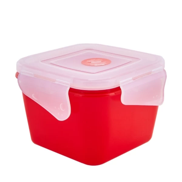 Aleana Container universal Fiesta, patrat, 1.5 l, 18x18x11 cm, rosu - image 1