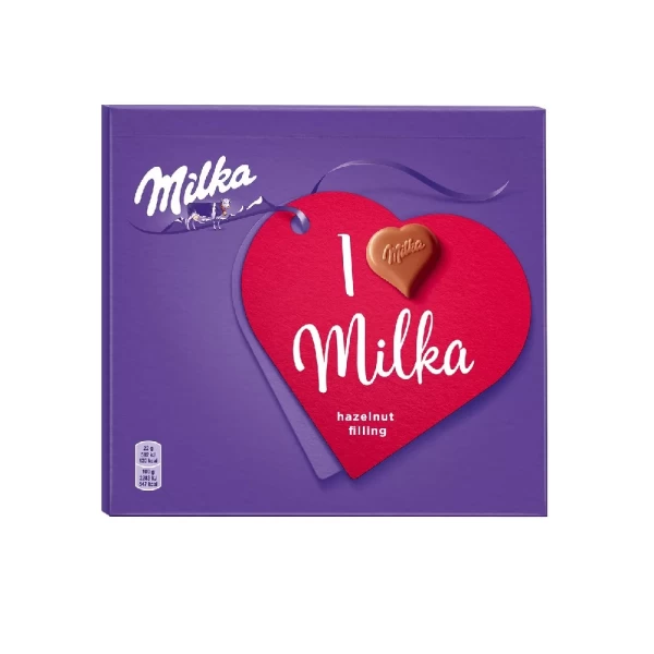 Milka Ciocolata lapte cu nuci faramitate I love you 110g - image 1