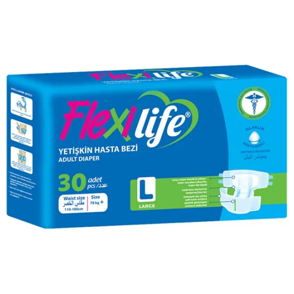 Flexi Life Подгузники для взрослых L 110-180 см/78+ кг 30 шт - image 1