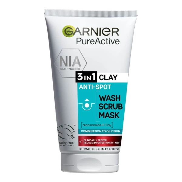Гель для очищения 3 в 1 Skin Naturals Pure Active, 150 мл, Garnier - image 1