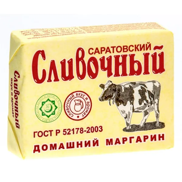 Маргарин сливочный Саратовский домашний 60% 180г - image 1