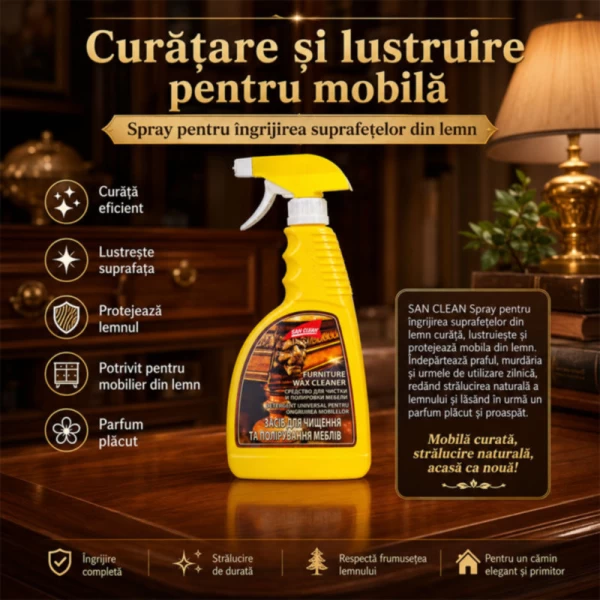 San Clean Solutie pentru mobila spray 500 ml - image 2