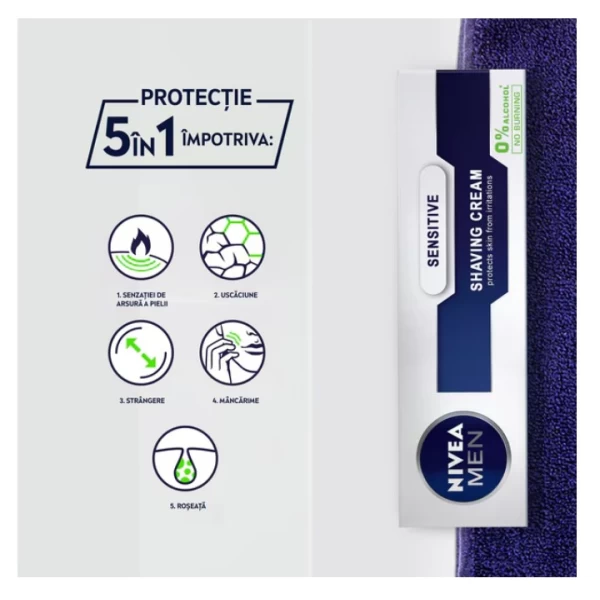 Nivea Crema pentru ras pentru ten sensibil 100 ml - image 4