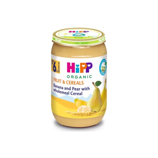 HiPP Piure de banane și pere cu fulgi de cereale (6+ luni), 190 g - image 1