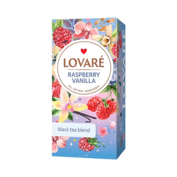 Чай чёрный Lovare Raspberry Vanilla, 24 пак - image 1