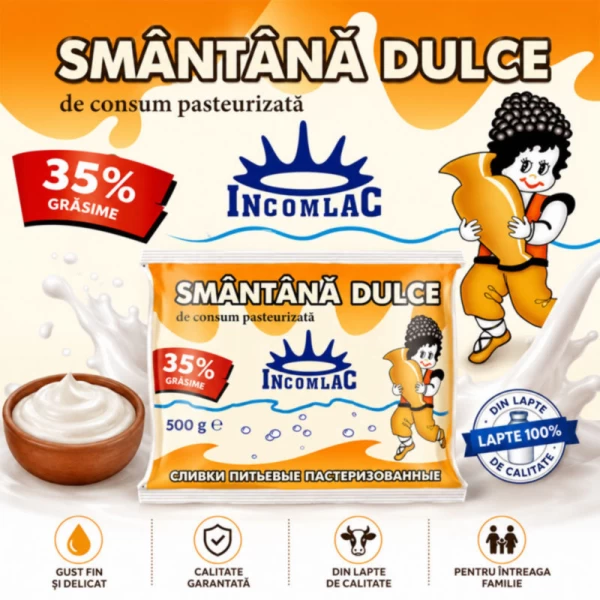 JLC Сметана 35% Полиэтиленовый пакет 500гр - image 2