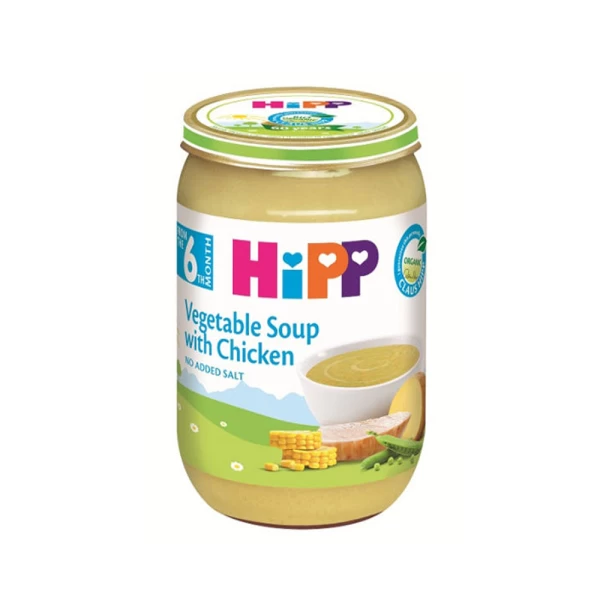 HiPP Пюре Овощной суп с курицей (6+ мес.), 190 г - image 1