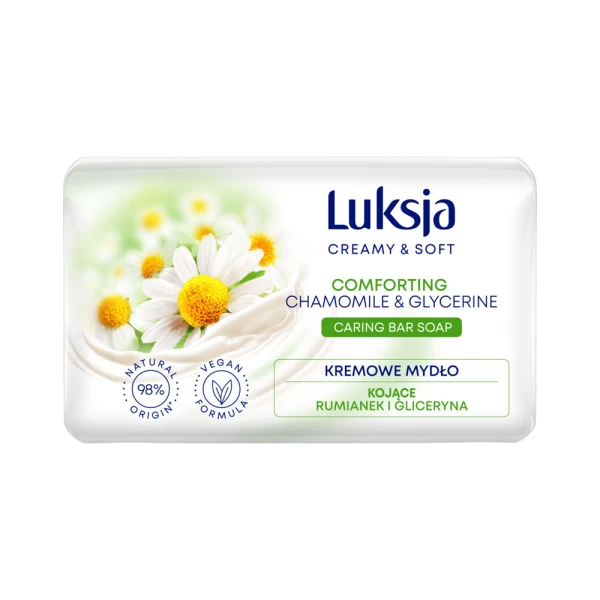 Крем-мыло туалетное твердое Ромашка и витамин Е Luksja 90г - image 1