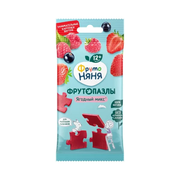 FrutoNanny FrutoPuzzle mar, capsuna, zmeura si coacaze negre 20g - image 1