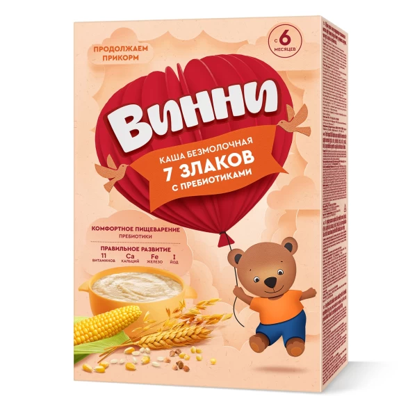 Vinni Terci fără lapte 7 cereale cu prebiotice (6 m+) 200 gr. - image 1