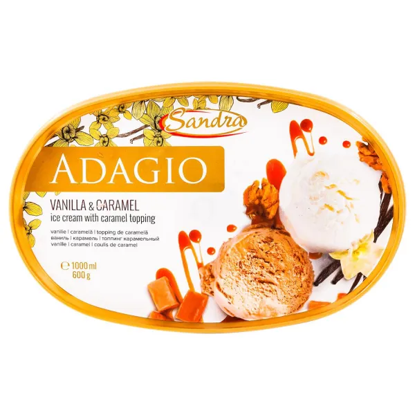 Мороженое Sandra Adagio ваниль и карамель 1000мл - image 2