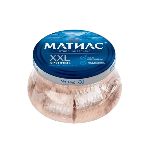 Санта Бремор Вкусное филе сельди Matias оригинальное, кусочки, 260 г - image 1