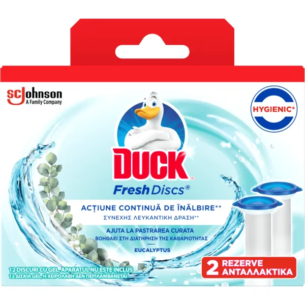 Duck Гель-диски для удаления запахов Эвкалипт 2х36 мл - image 1