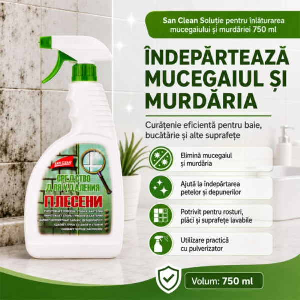 San Clean Solutie pentru inlaturarea mucegaiului si murdariei 750 ml - image 2