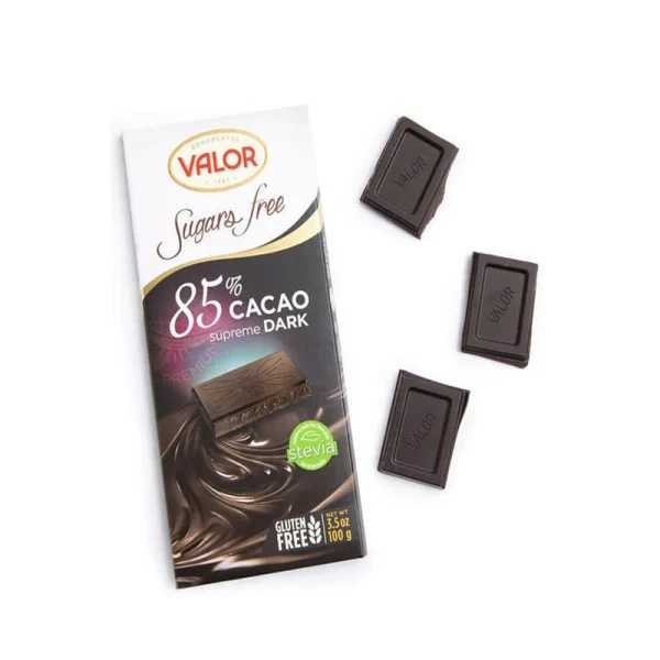 Valor Ciocolata 85% neagra stevia 100 g - image 2