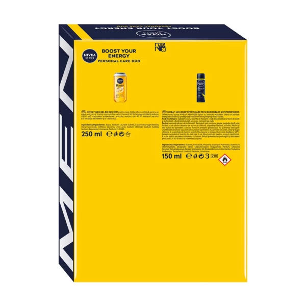 Набор Nivea: гель для душа NIVEA MEN Active Energy 250 мл + дезодорант-спрей NIVEA MEN Deep Sport 15 - image 2