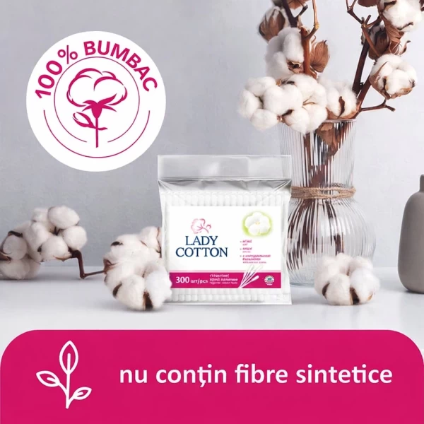 Lady Cotton Betisoare cu vata, 300 buc - image 2