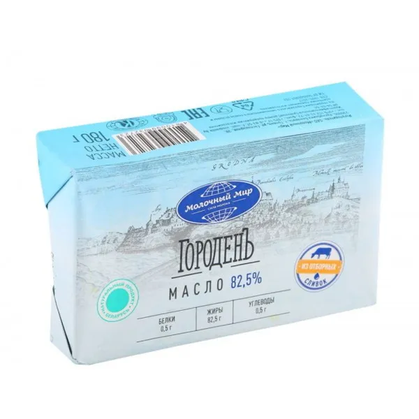 Масло сливочное Городенъ 82,5% Молочный Мир 180г - image 2