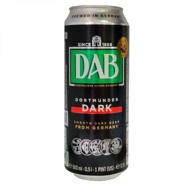 DAB Dark Пиво темное фильтрованное пастеризованное 0.5л 4.8% - image 1