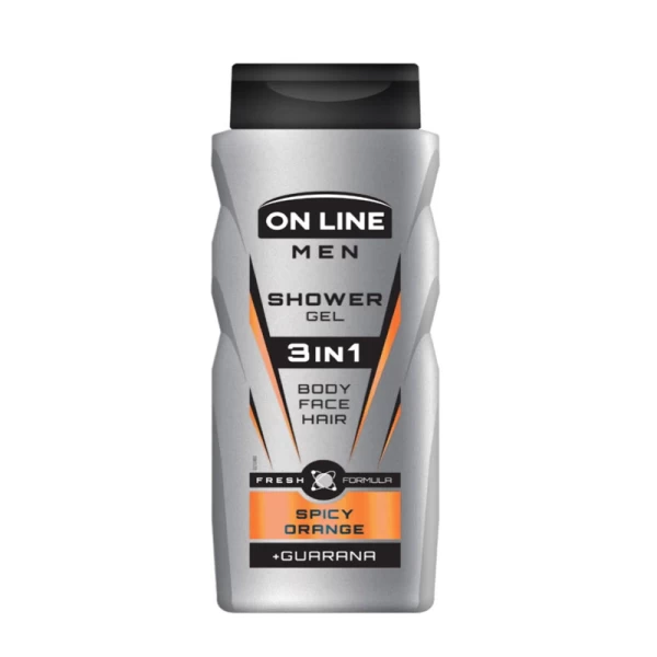On Line Gel de dus 400ml Men Spicy Orange 3in1 - image 1