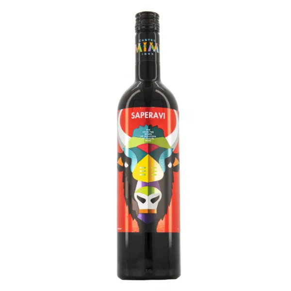 Castel Mimi Vin rosu sec Animaliens Saperavi 0.75l - image 1