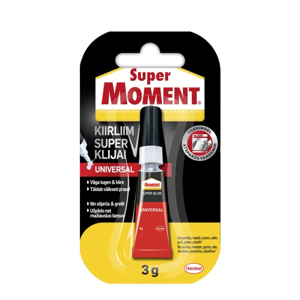 Moment Super Glue Universal 3g Adeziv instant lichid - image 1